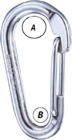 Diagram of Wichard Carbine Hook Without Eye Dimensions